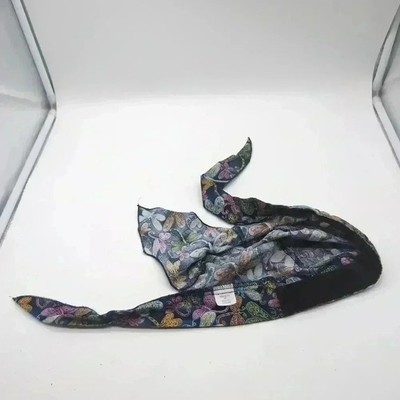 Sparkling Earth Scrub Cap blue paisley dragon flies one size - Picture 3 of 6